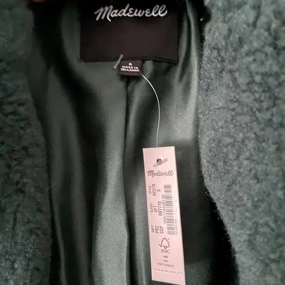 NWT Madewell Sherpa Teddy Coat - Picture 11 of 13